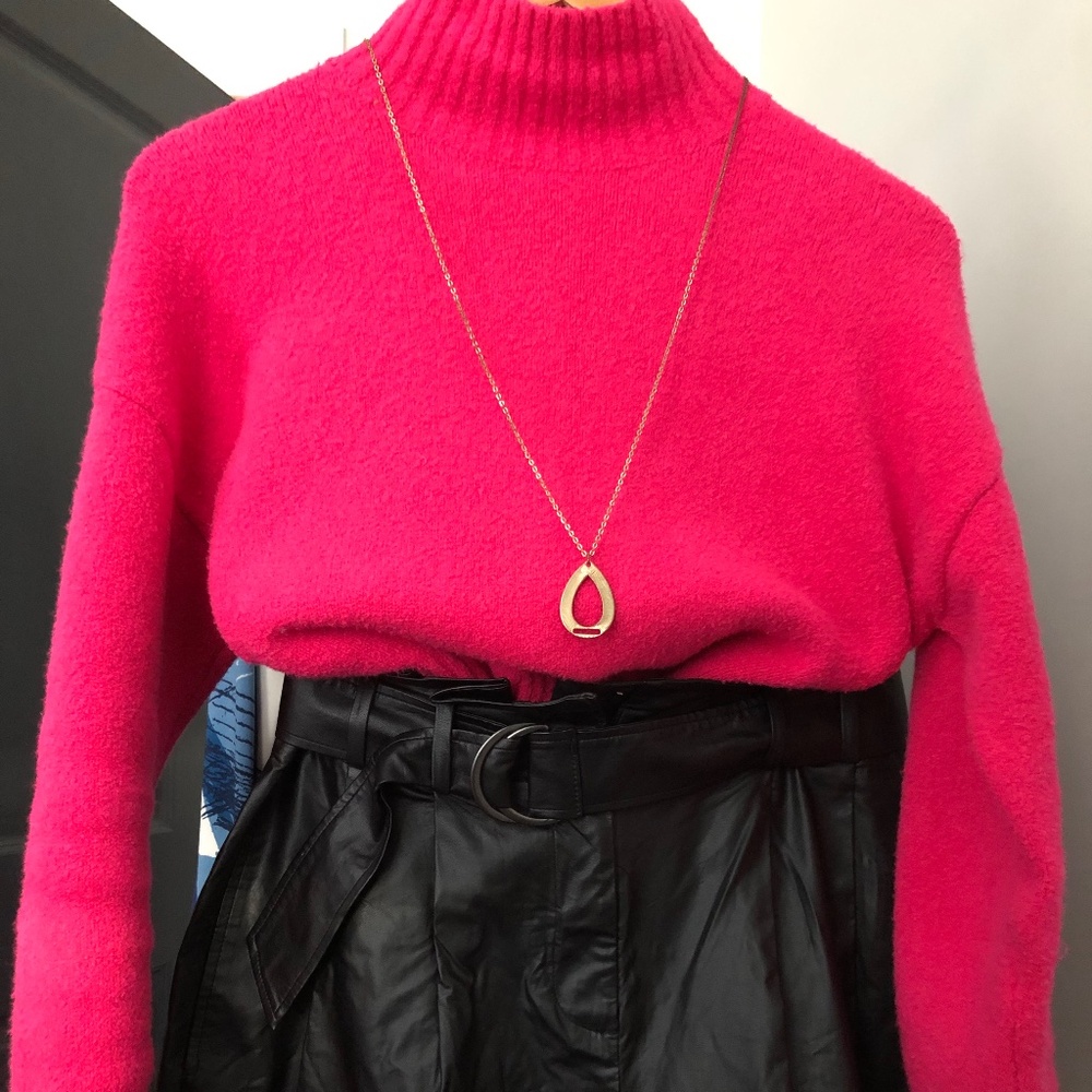NWT—Black faux leather shorts Size 4